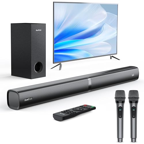 50% Off SunTrok Karaoke Soundbar with Wireless Mics