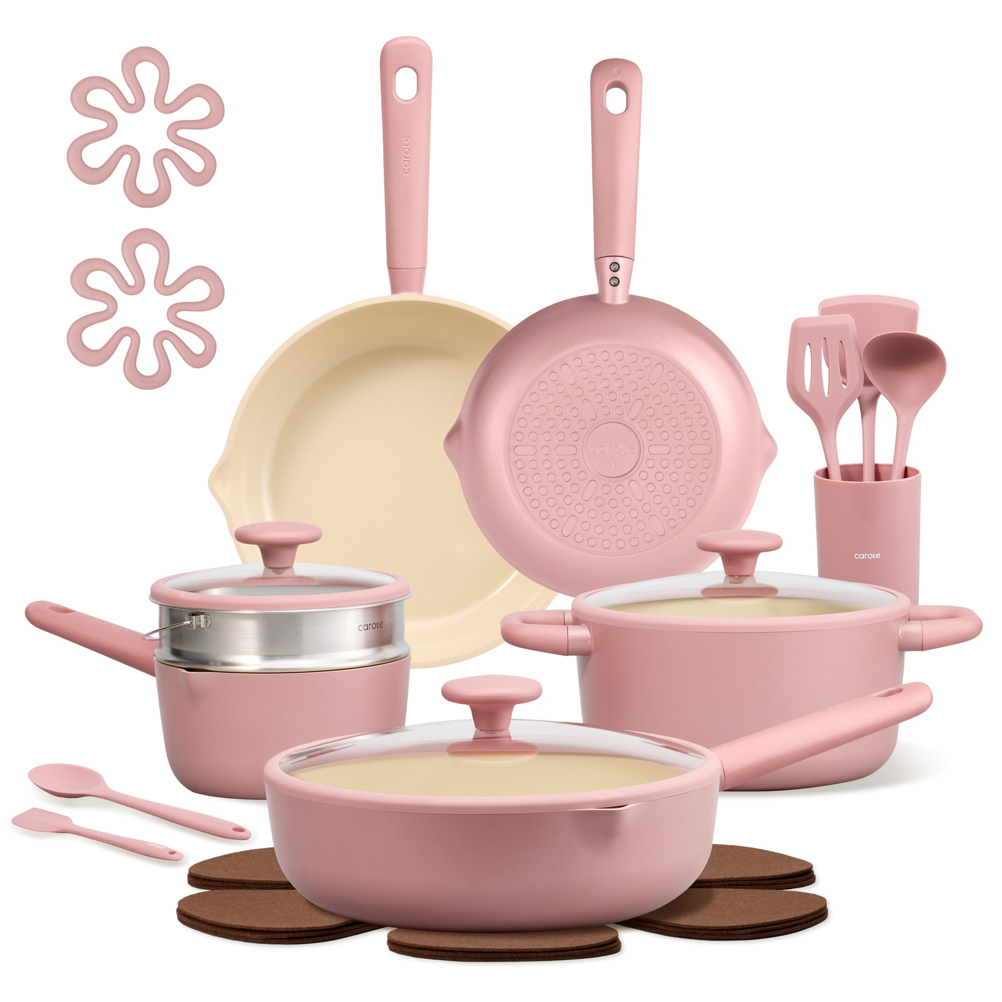 38% Off CAROTE 21pc Nonstick Ceramic Cookware Set