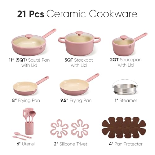 38% Off CAROTE 21pc Nonstick Ceramic Cookware Set - Image 3
