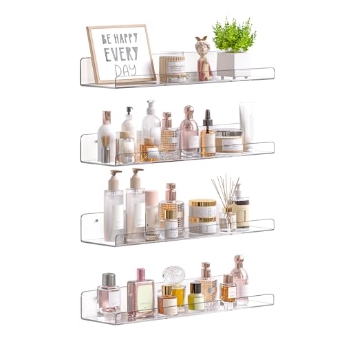 Clear Acrylic Floating Shelves 4-Pack - 50% Off