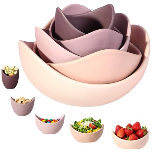 Save 15% on Notakia Lotus-Shaped Ceramic Bowls (5-Pack) - Image 1