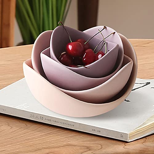 Save 15% on Notakia Lotus-Shaped Ceramic Bowls (5-Pack) - Image 2