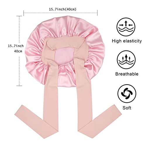 50% Off Satin Silk Sleep Bonnet for Curly & Long Hair - Image 3