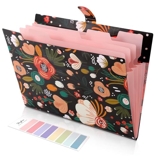 40% Off SKYDUE Floral Expanding File Folder with 5 Pockets