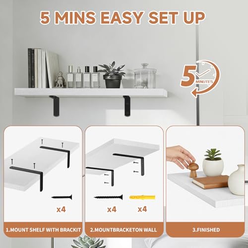 Save 20% on Duvique Floating Corner Shelves, Set of 3 - Image 2