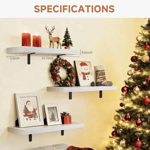 Save 20% on Duvique Floating Corner Shelves, Set of 3 - Image 3