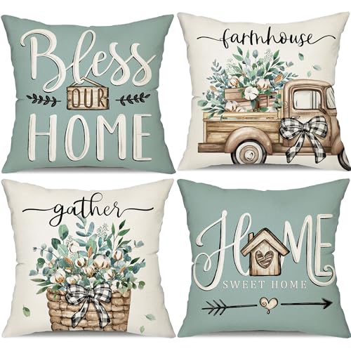 50% Off DFXSZ Farmhouse Eucalyptus Pillow Covers Set of 4