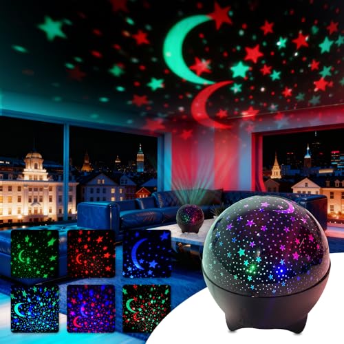 20% Off MAXROCK Star & Moon Galaxy Projector Night Light