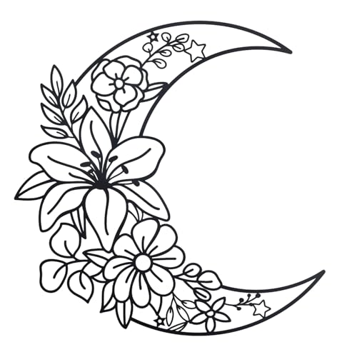 50% Off OYEFLY Boho Floral Moon Wall Art Decor