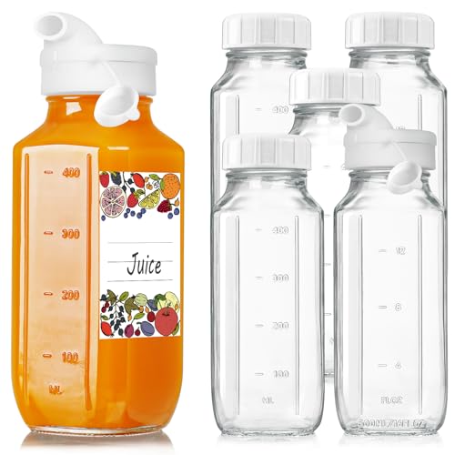 Save 33% on 6-Pack Glass Juice Bottles with Pour Spouts