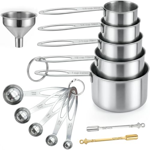50% Off Stainless Steel Measuring Cups & Spoons Set