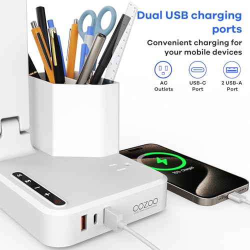 50% Off COZOO Dimmable Desk Lamp with USB & Organizer - Image 3