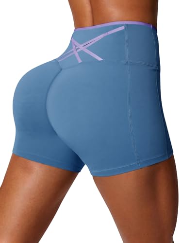 50% Off Aoysky Women's Color Block Workout Biker Shorts