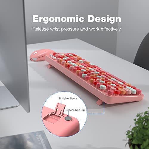 50% Off MOFII Pink Wireless Keyboard & Mouse Combo - Image 3