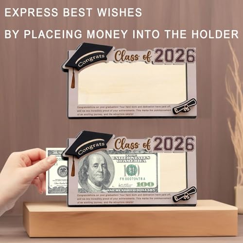 50% Off Wooden Graduation Money Holder for Class of 2026 - Image 4