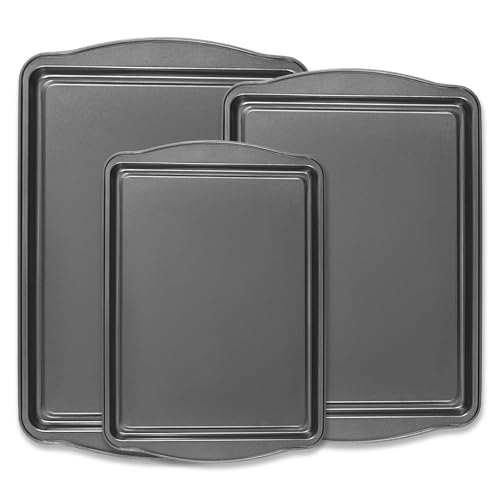 50% Off Funnydin 3-Piece Carbon Steel Baking Sheet Set