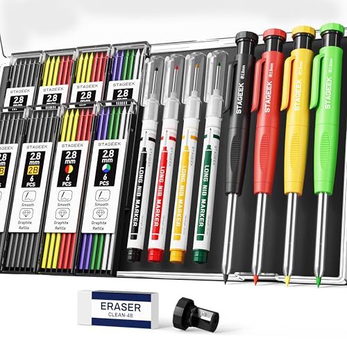 30% Off STAGEEK Carpenter Pencil Set with 52 Refills