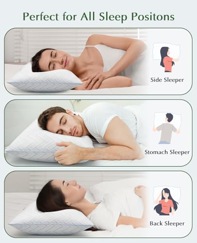 DIORIS Queen Cooling Pillows Set of 2 - Luxury Hotel Comfort - Image 3