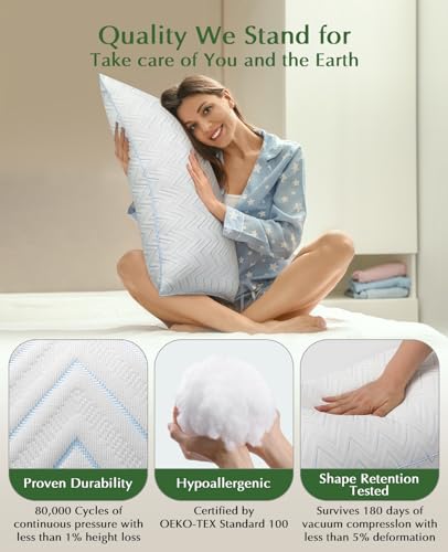 DIORIS Queen Cooling Pillows Set of 2 - Luxury Hotel Comfort - Image 4