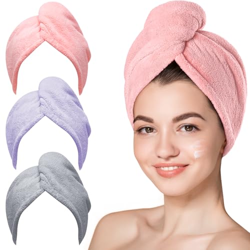 Save 58% on Hicober Microfiber Hair Towels (3-Pack)
