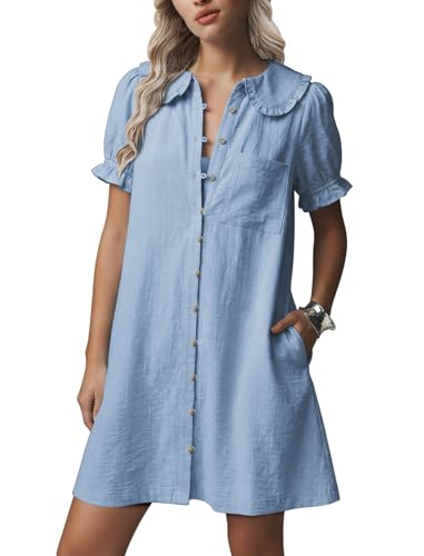 50% Off Theenkoln Women's Peter Pan Collar Mini Dress