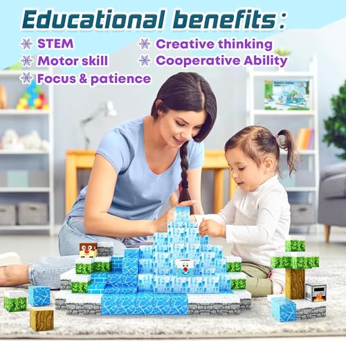 Save 44% on Magnetic Ice Castle Building Blocks for Kids - Image 6