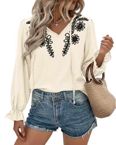 35% Off BTFBM Boho Embroidered Blouse - Use Code 3545EAW3
