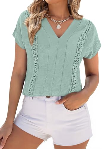 Save 40% on PRETTYGARDEN Boho Lace Trim Blouse for Women