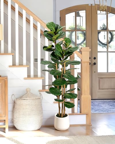 38% Off Artificial Fiddle Leaf Fig Tree 5ft with Planter - Image 2