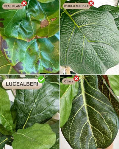 38% Off Artificial Fiddle Leaf Fig Tree 5ft with Planter - Image 4