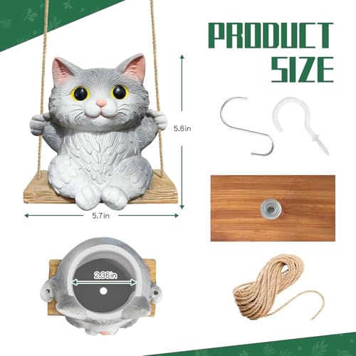 50% Off Cat Hanging Planters for Succulents & Home Decor - Image 3