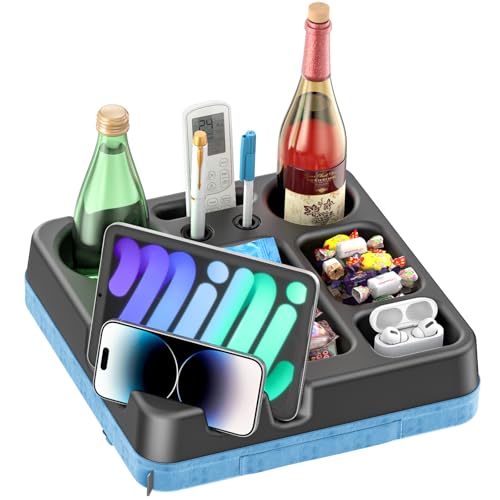 50% Off Couch Caddy Tray with Cup Holders & Snack Organizer