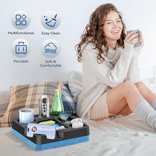 50% Off Couch Caddy Tray with Cup Holders & Snack Organizer - Image 6