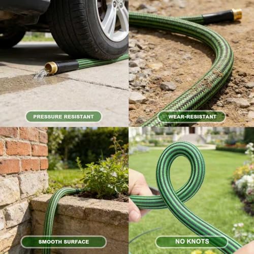 53% Off Durable 50ft Lightweight Garden Hose with Nozzle - Image 4