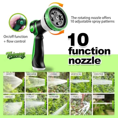 53% Off Durable 50ft Lightweight Garden Hose with Nozzle - Image 6