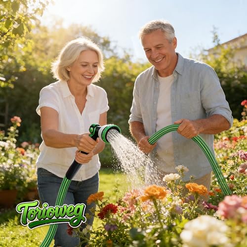 53% Off Durable 50ft Lightweight Garden Hose with Nozzle - Image 7