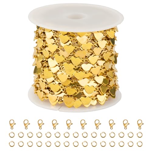 50% Off 16.4ft Heart Chain for Jewelry Making