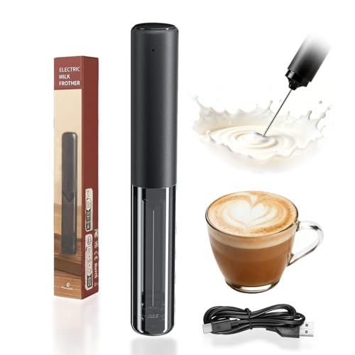50% Off Rechargeable Electric Milk Frother for Coffee & Lattes