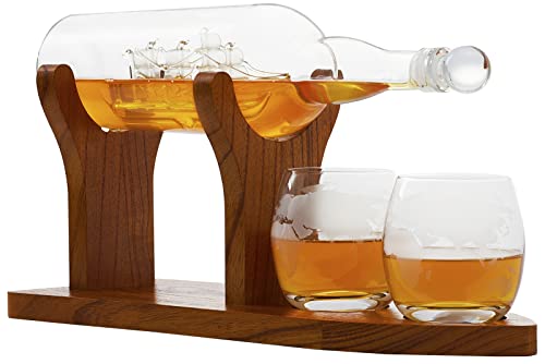 50% Off Jillmo Whiskey Decanter Set with 2 Glasses
