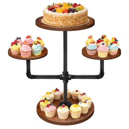 50% Off Rustic 3-Tier Wooden Cupcake Stand