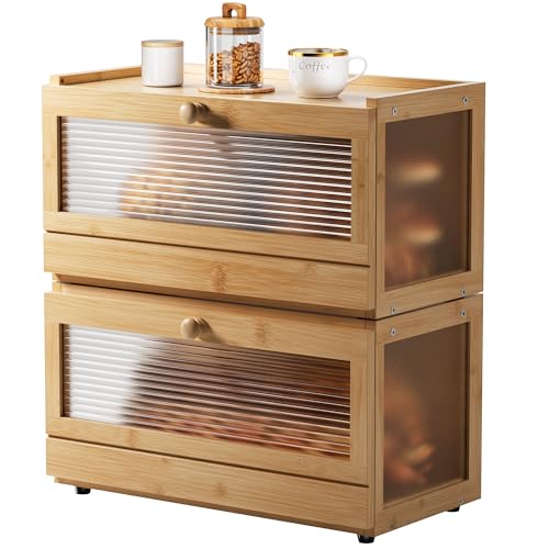 Save 40% on a Stackable Wooden 2-Tier Bread Box