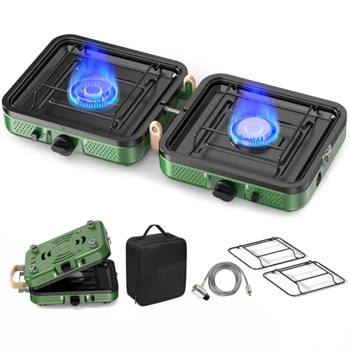 50% Off 2-Burner Propane Camping Stove with 20,000 BTU