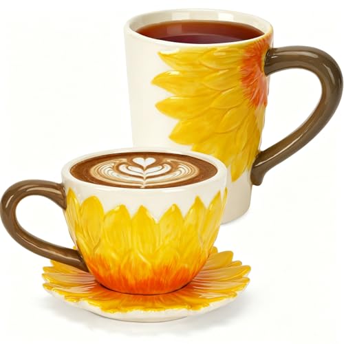 Save $11.70 on Hand-Painted Ceramic Tea Cup Set for Couples