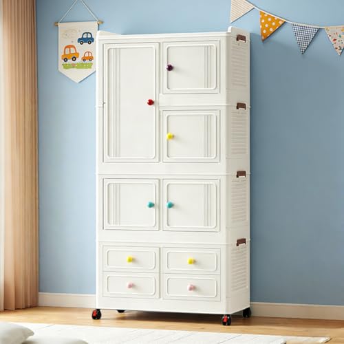 Save 20% on Foldable Storage Cabinet with Wheels & 4 Drawers