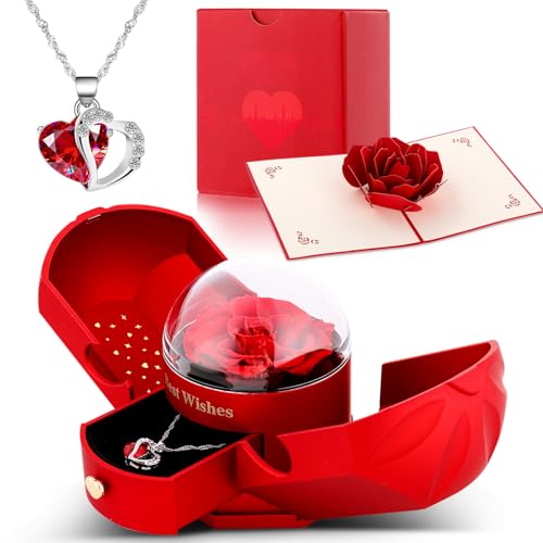 50% Off JATEBI Preserved Rose Gift Set with Necklace
