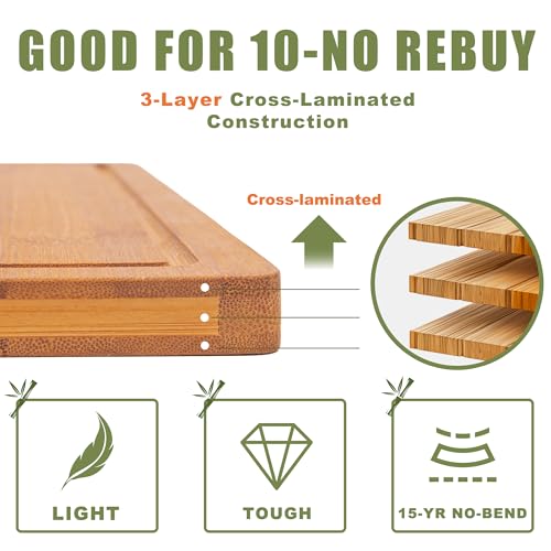 50% Off 3-Piece Organic Bamboo Cutting Board Set - Image 6