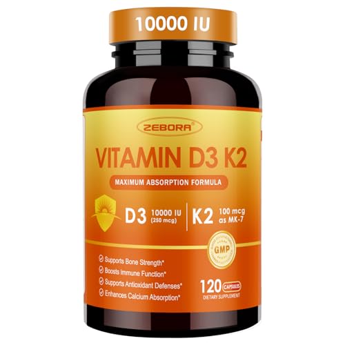 Save 10% on ZEBORA High-Strength Vitamin D3 K2 Supplement