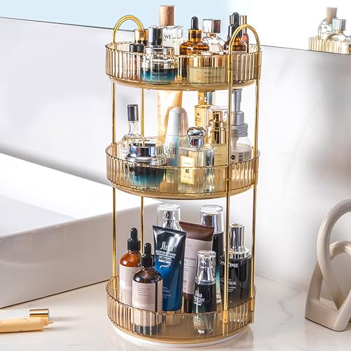 Save $4 on a 3-Tier Rotating Makeup Organizer for Vanity