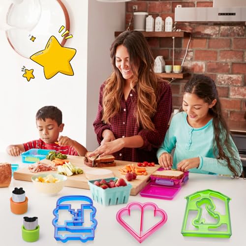 50% Off IELEK Fun Sandwich & Fruit Cutter Set for Kids - Image 2