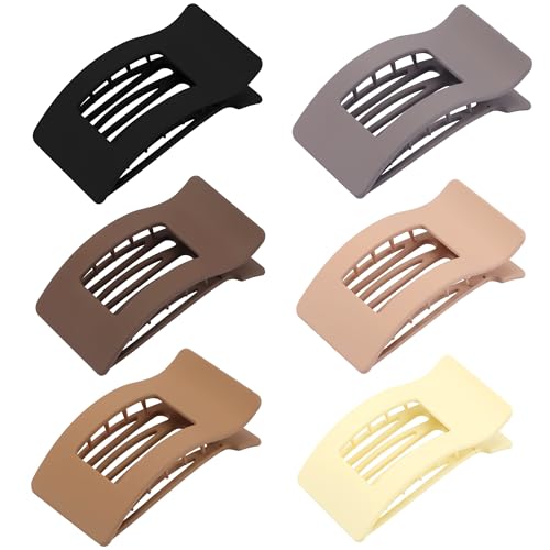 6-Pack Matte Brown Hair Claw Clips for Thick Hair - Price Drop